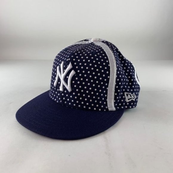 New Era Other - New York Yankees MLB Navy Blue White Polka Dots New Era Fitted Hat